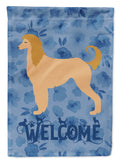 Afghan Hound Welcome House Flag 28x40 Porch Sleeve Pole Decorative Outside Yard Banner Artwork Wall Hanging, Polyester