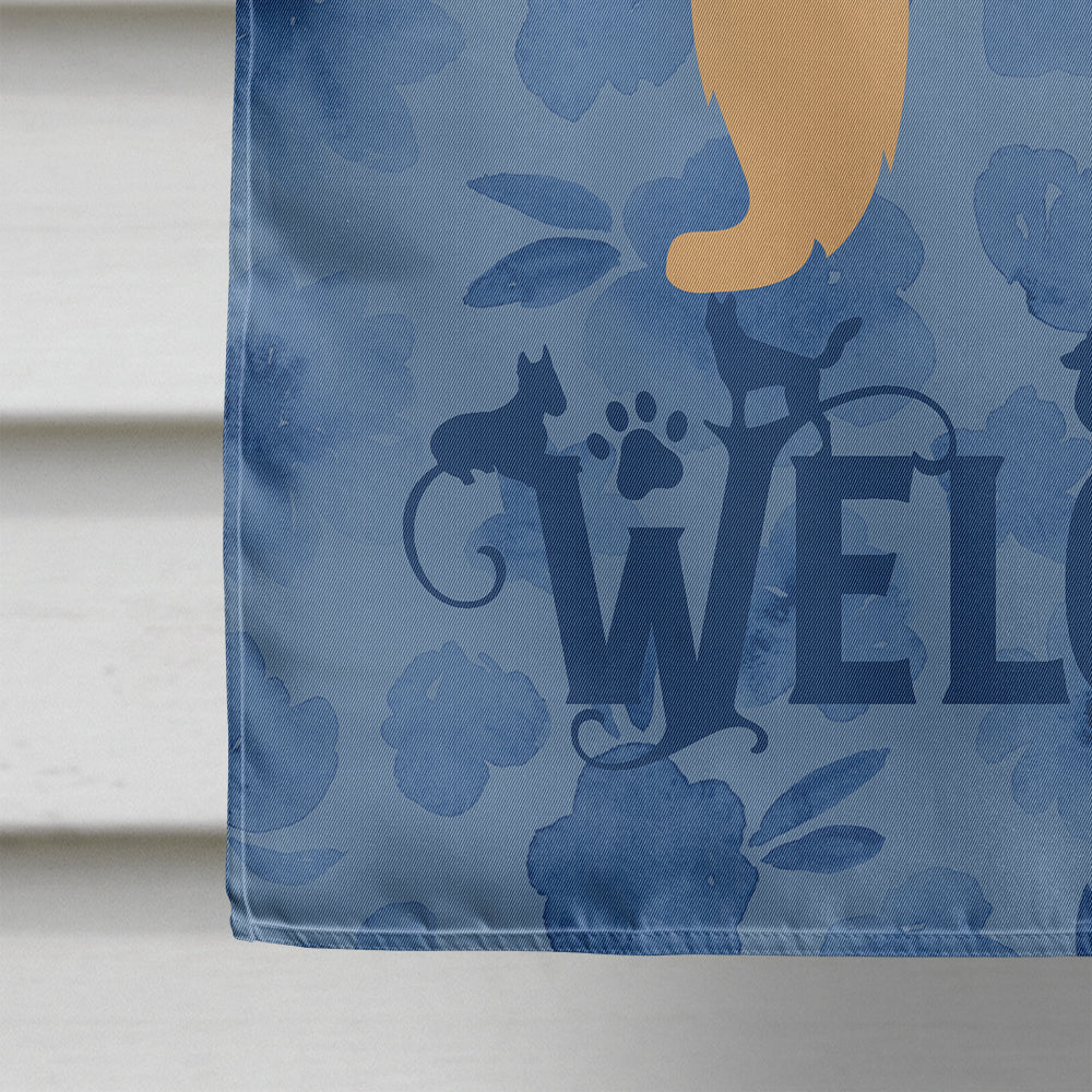 Afghan Hound Welcome House Flag 28x40 Porch Sleeve Pole Decorative Outside Yard Banner Artwork Wall Hanging, Polyester