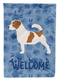 Jack Russell Terrier Welcome House Flag 28x40 Porch Sleeve Pole Decorative Outside Yard Banner Artwork Wall Hanging, Polyester