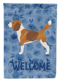 Beagle Welcome House Flag 28x40 Porch Sleeve Pole Decorative Outside Yard Banner Artwork Wall Hanging, Polyester