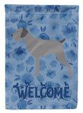 German Wirehaired Pointer Welcome House Flag 28x40 Porch Sleeve Pole Decorative Outside Yard Banner Artwork Wall Hanging, Polyester