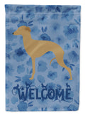 Italian Greyhound Welcome House Flag 28x40 Porch Sleeve Pole Decorative Outside Yard Banner Artwork Wall Hanging, Polyester