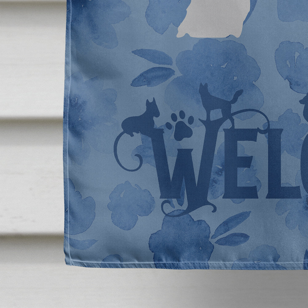 Spanish Water Dog Welcome House Flag 28x40 Porch Sleeve Pole Decorative Outside Yard Banner Artwork Wall Hanging, Polyester