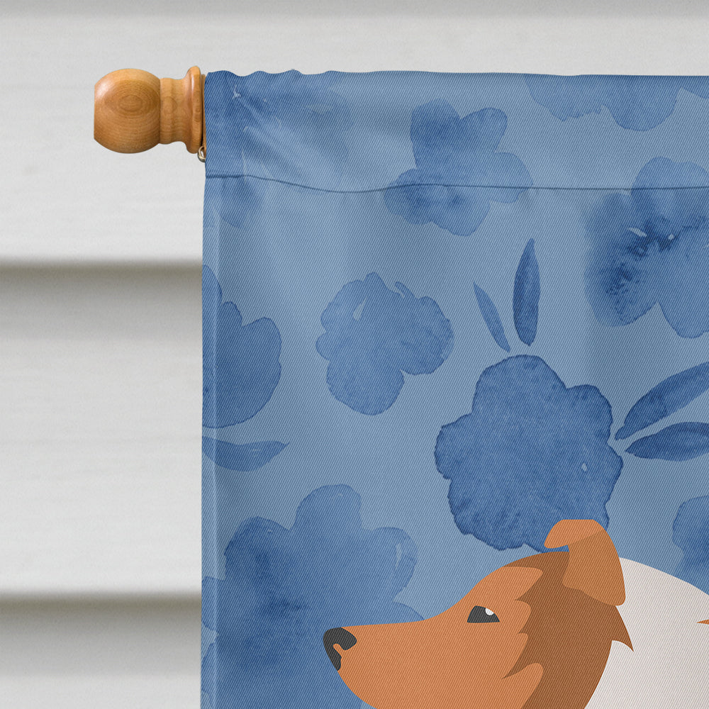 Collie Dog Welcome House Flag 28x40 Porch Sleeve Pole Decorative Outside Yard Banner Artwork Wall Hanging, Polyester