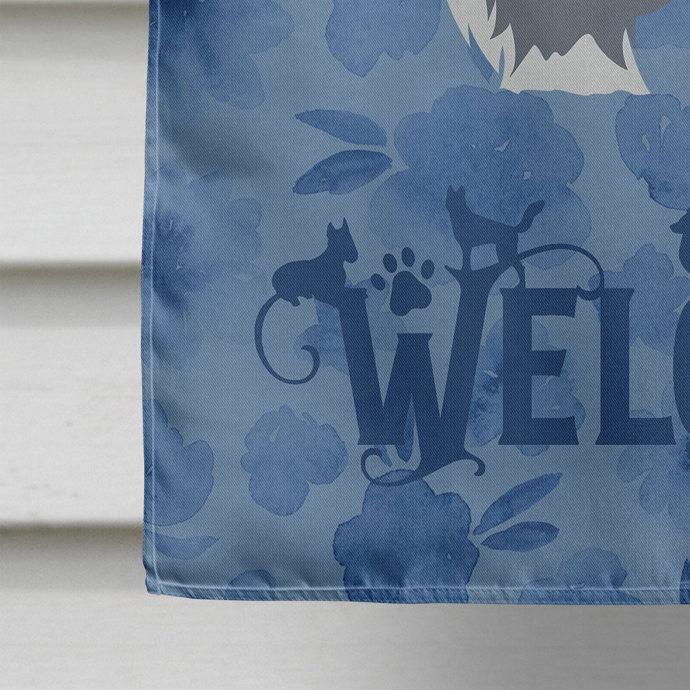Bearded Collie Dog Welcome House Flag 28x40 Porch Sleeve Pole Decorative Outside Yard Banner Artwork Wall Hanging, Polyester