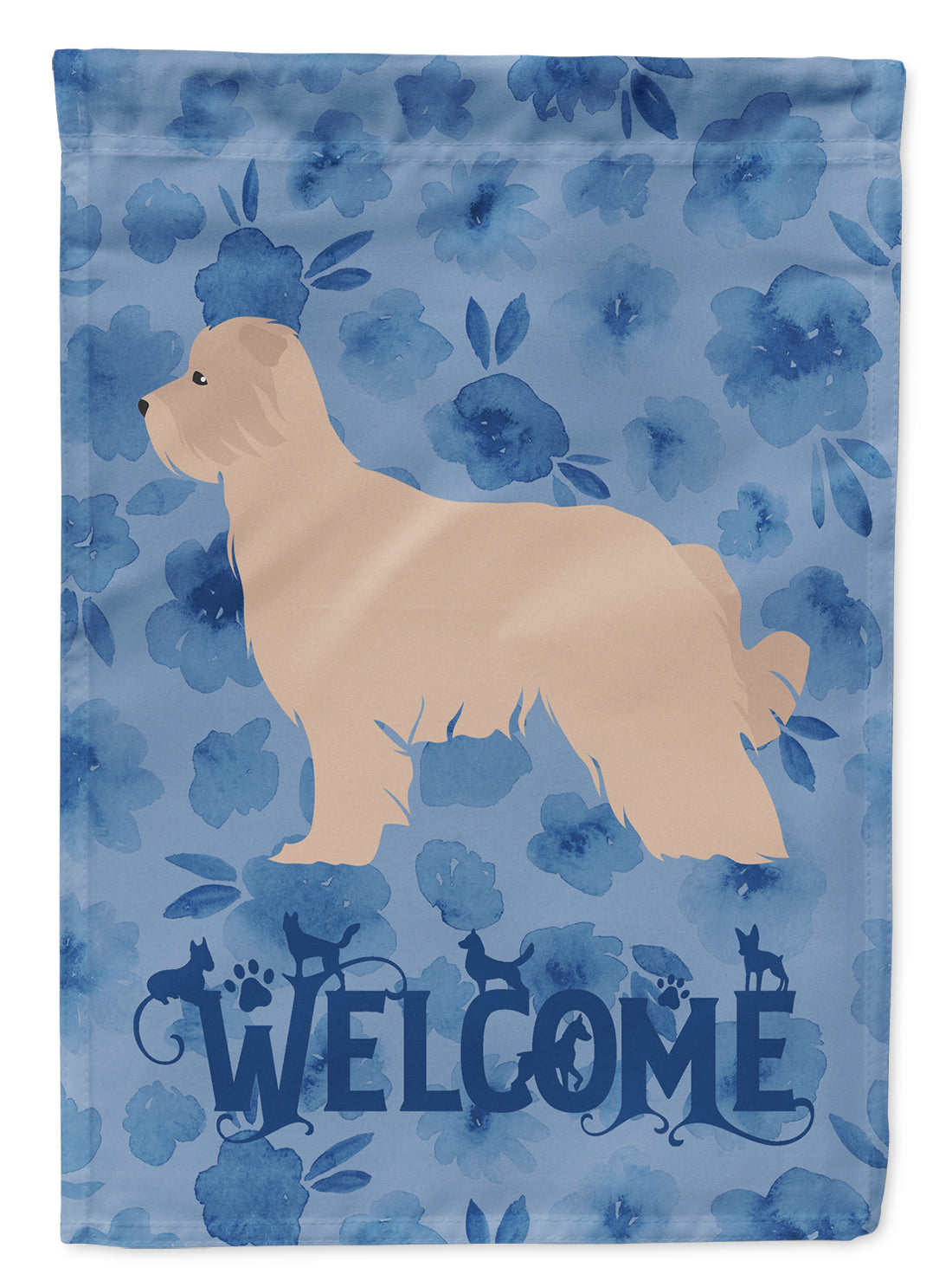 Pyrenean Shepherd Dog Welcome House Flag 28x40 Porch Sleeve Pole Decorative Outside Yard Banner Artwork Wall Hanging, Polyester