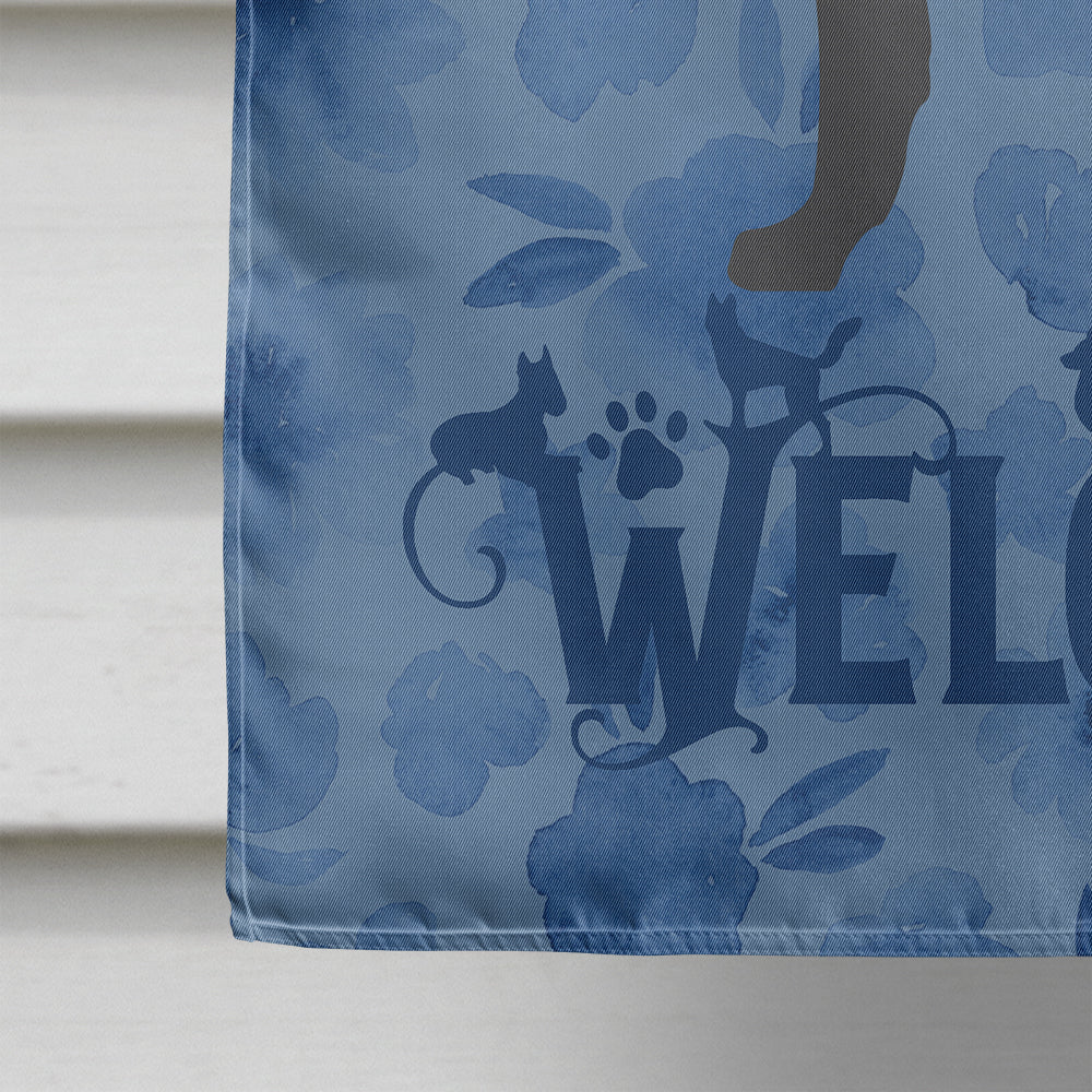 Croatian Sheepdog Welcome House Flag 28x40 Porch Sleeve Pole Decorative Outside Yard Banner Artwork Wall Hanging, Polyester
