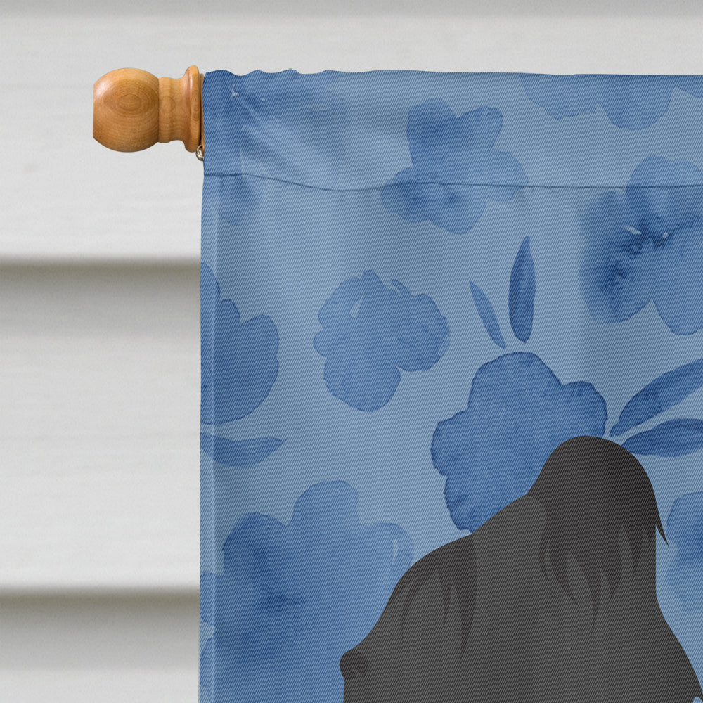 Briard Welcome House Flag 28x40 Porch Sleeve Pole Decorative Outside Yard Banner Artwork Wall Hanging, Polyester