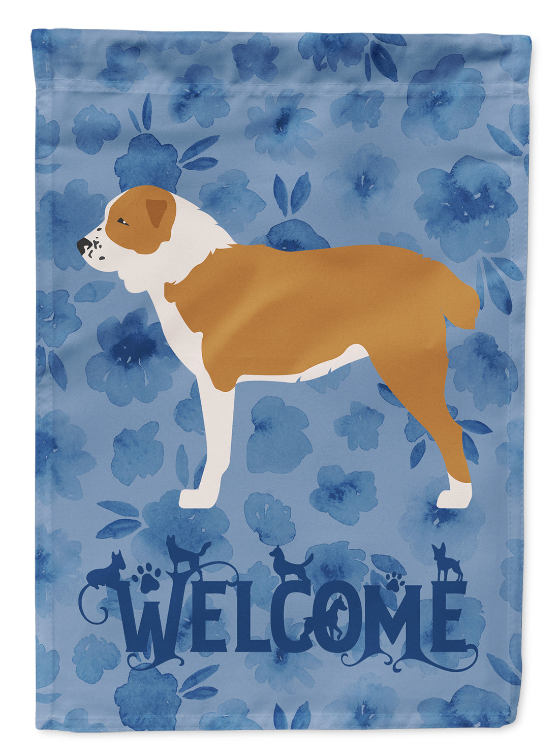 Central Asian Shepherd Dog Welcome House Flag 28x40 Porch Sleeve Pole Decorative Outside Yard Banner Artwork Wall Hanging, Polyester