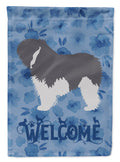 Polish Lowland Sheepdog Dog Welcome House Flag 28x40 Porch Sleeve Pole Decorative Outside Yard Banner Artwork Wall Hanging, Polyester