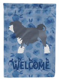 Lowchen Welcome House Flag 28x40 Porch Sleeve Pole Decorative Outside Yard Banner Artwork Wall Hanging, Polyester