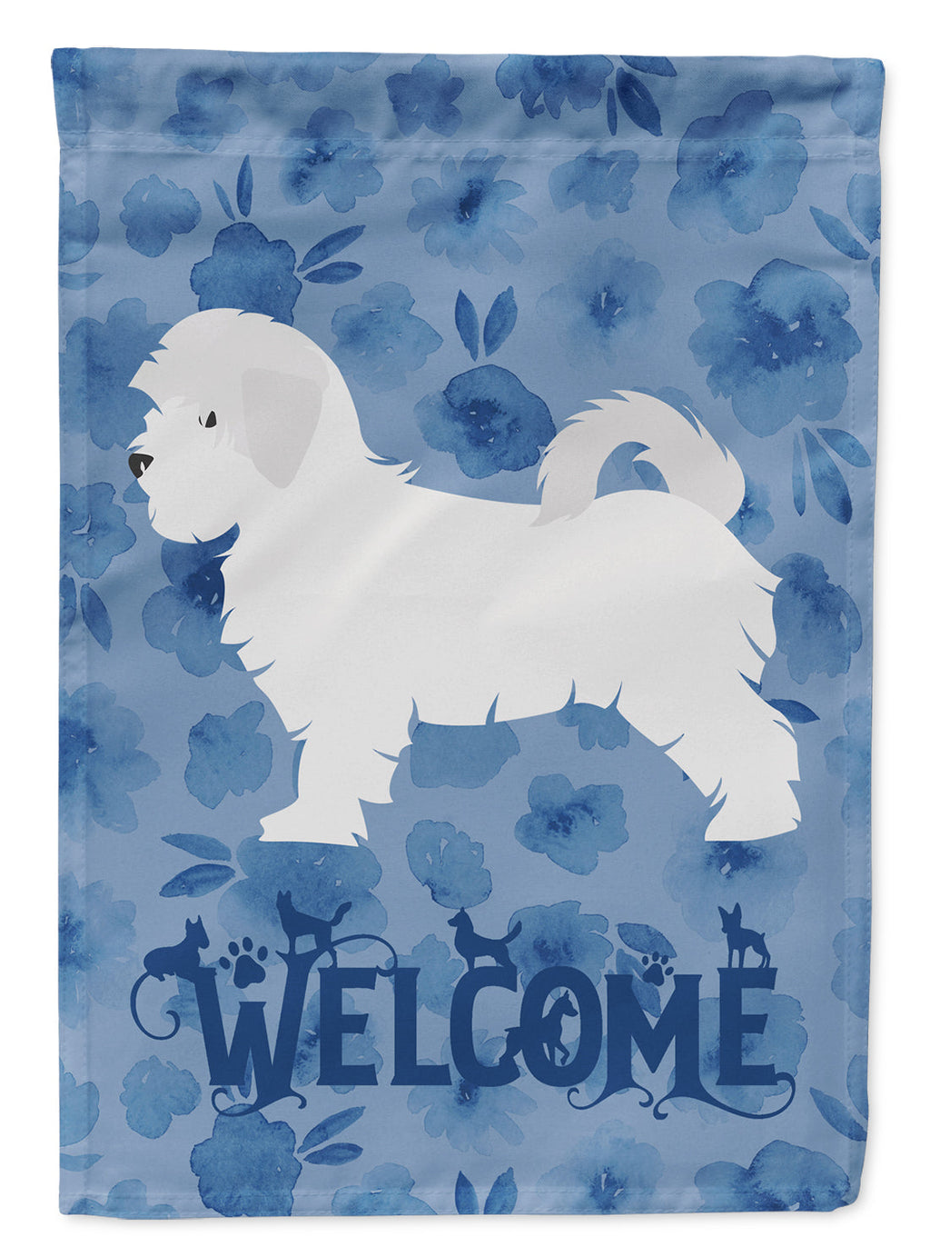 Maltese Welcome House Flag 28x40 Porch Sleeve Pole Decorative Outside Yard Banner Artwork Wall Hanging, Polyester
