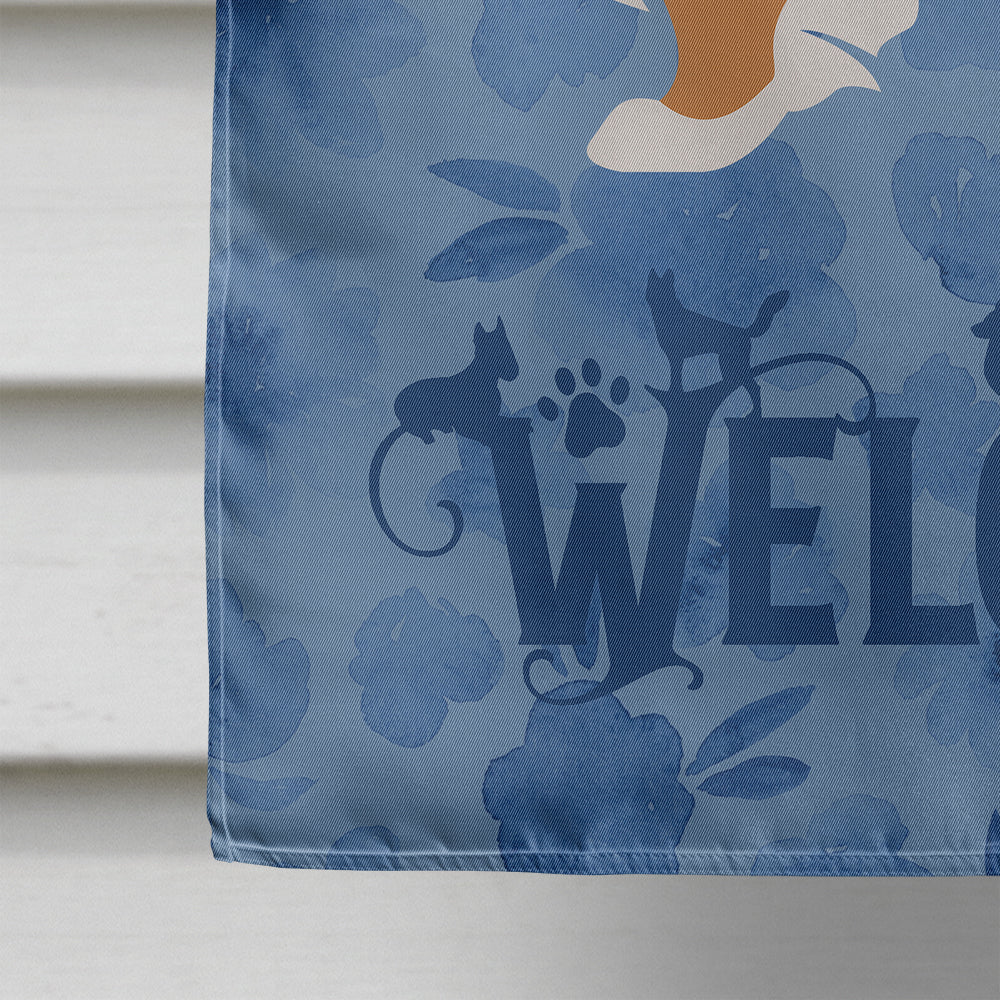 Pekingese Welcome House Flag 28x40 Porch Sleeve Pole Decorative Outside Yard Banner Artwork Wall Hanging, Polyester