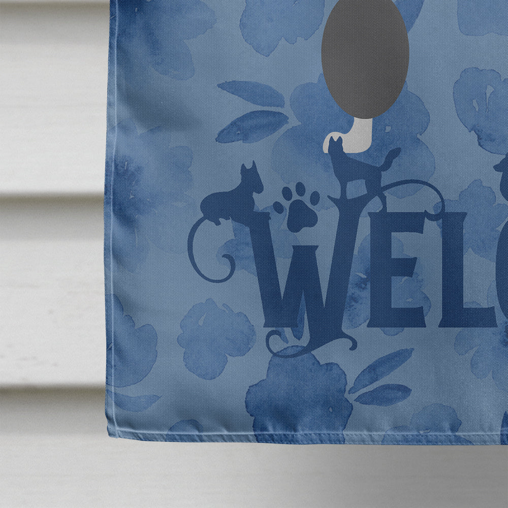 Poodle Welcome House Flag 28x40 Porch Sleeve Pole Decorative Outside Yard Banner Artwork Wall Hanging, Polyester