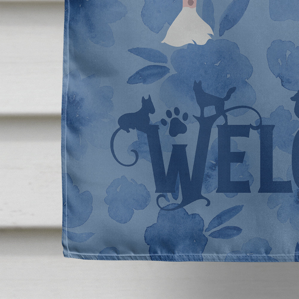 Chinese Crested Welcome House Flag 28x40 Porch Sleeve Pole Decorative Outside Yard Banner Artwork Wall Hanging, Polyester