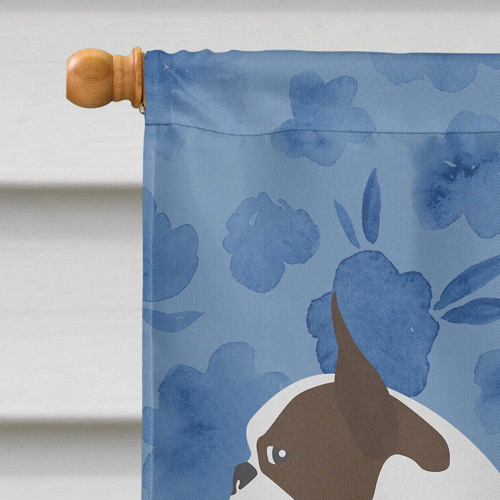 Boston Terrier Welcome House Flag 28x40 Porch Sleeve Pole Decorative Outside Yard Banner Artwork Wall Hanging, Polyester
