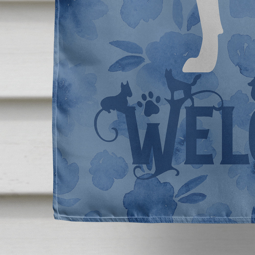 Boston Terrier Welcome House Flag 28x40 Porch Sleeve Pole Decorative Outside Yard Banner Artwork Wall Hanging, Polyester