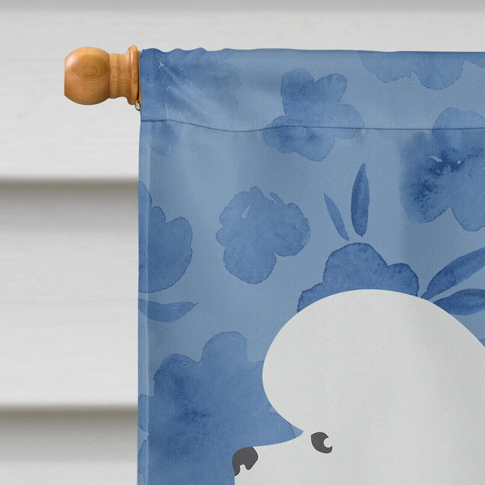Bichon Frise Welcome House Flag 28x40 Porch Sleeve Pole Decorative Outside Yard Banner Artwork Wall Hanging, Polyester