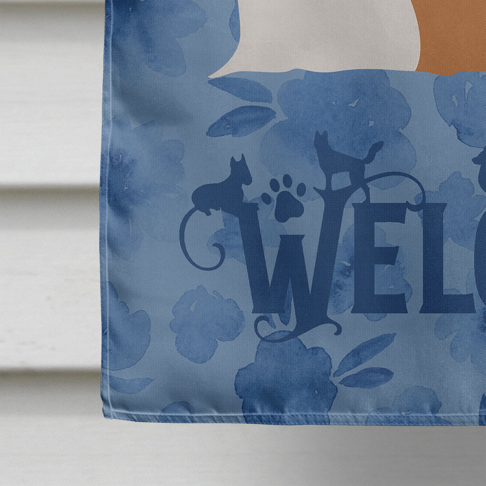 Shih Tzu Welcome House Flag 28x40 Porch Sleeve Pole Decorative Outside Yard Banner Artwork Wall Hanging, Polyester
