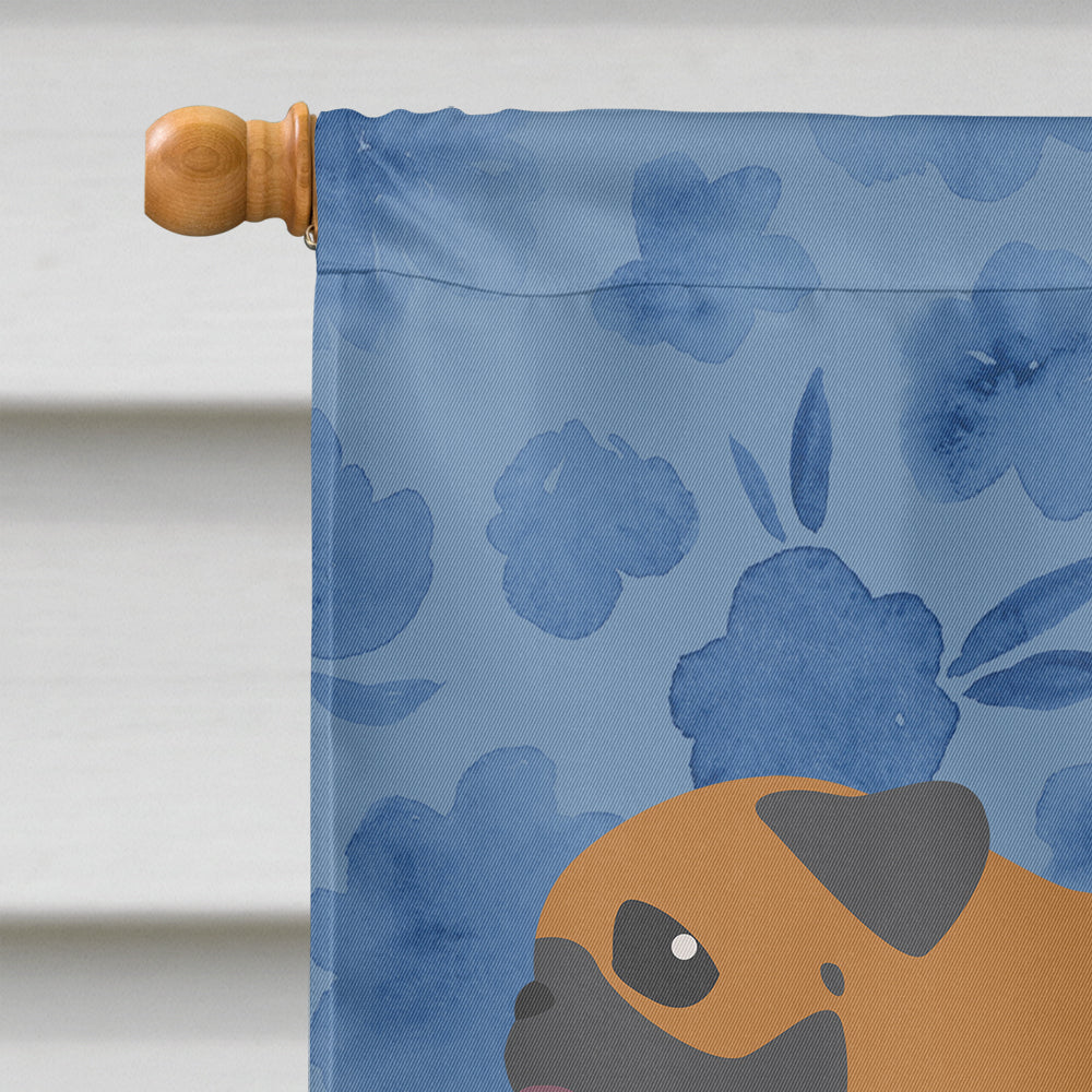 Pug Welcome House Flag 28x40 Porch Sleeve Pole Decorative Outside Yard Banner Artwork Wall Hanging, Polyester