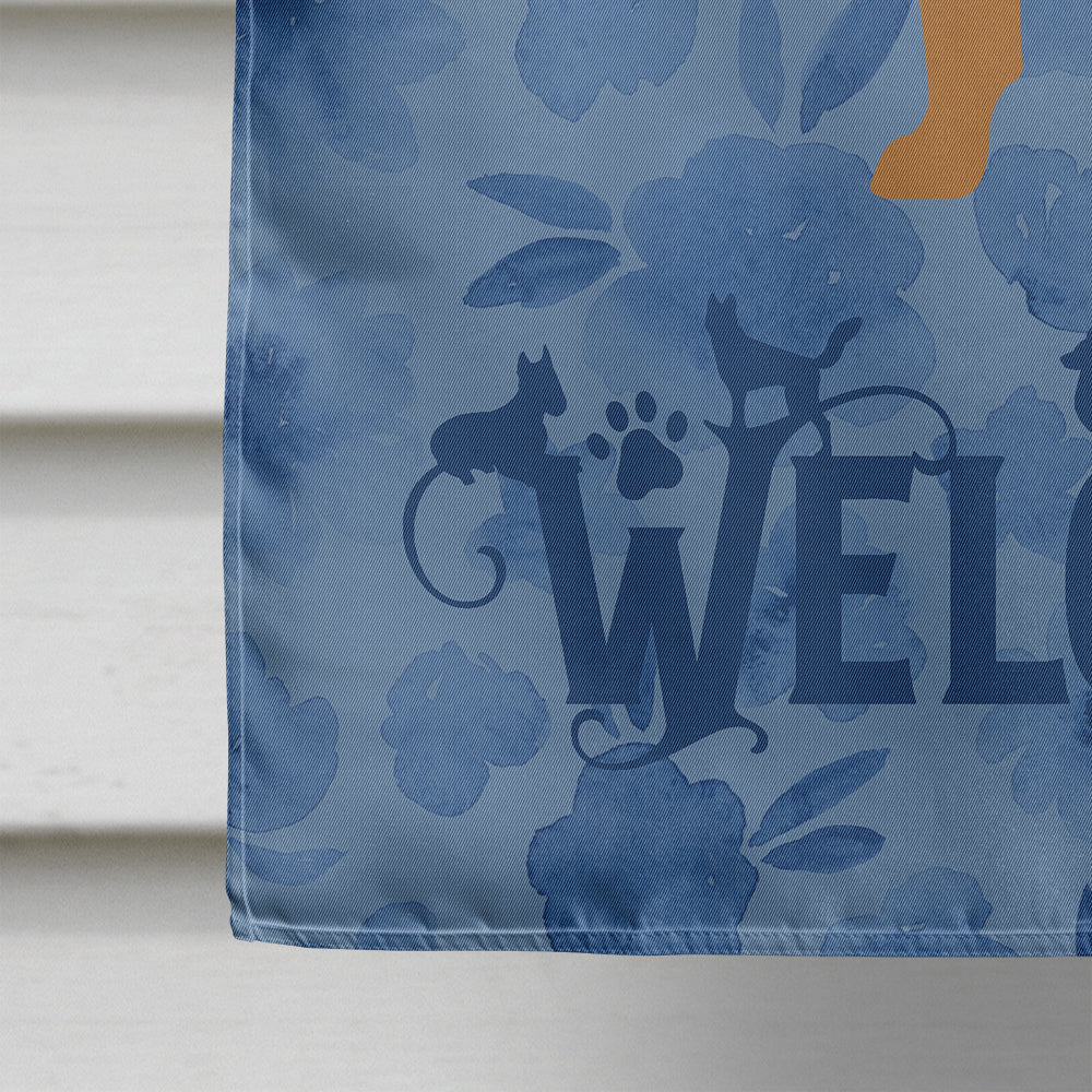 Pug Welcome House Flag 28x40 Porch Sleeve Pole Decorative Outside Yard Banner Artwork Wall Hanging, Polyester