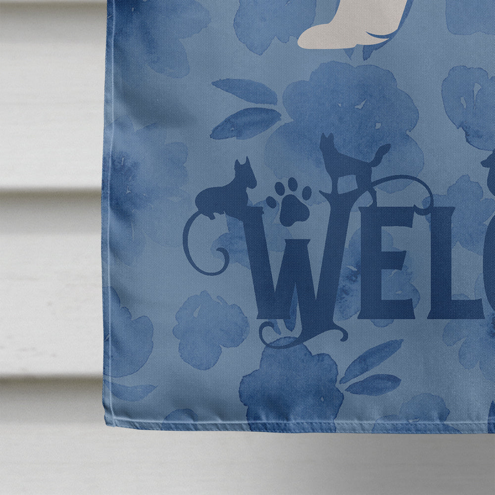 Cavalier King Charles Spaniel Welcome House Flag 28x40 Porch Sleeve Pole Decorative Outside Yard Banner Artwork Wall Hanging, Polyester