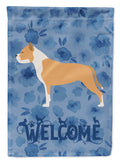 Staffordshire Bull Terrier Welcome House Flag 28x40 Porch Sleeve Pole Decorative Outside Yard Banner Artwork Wall Hanging, Polyester