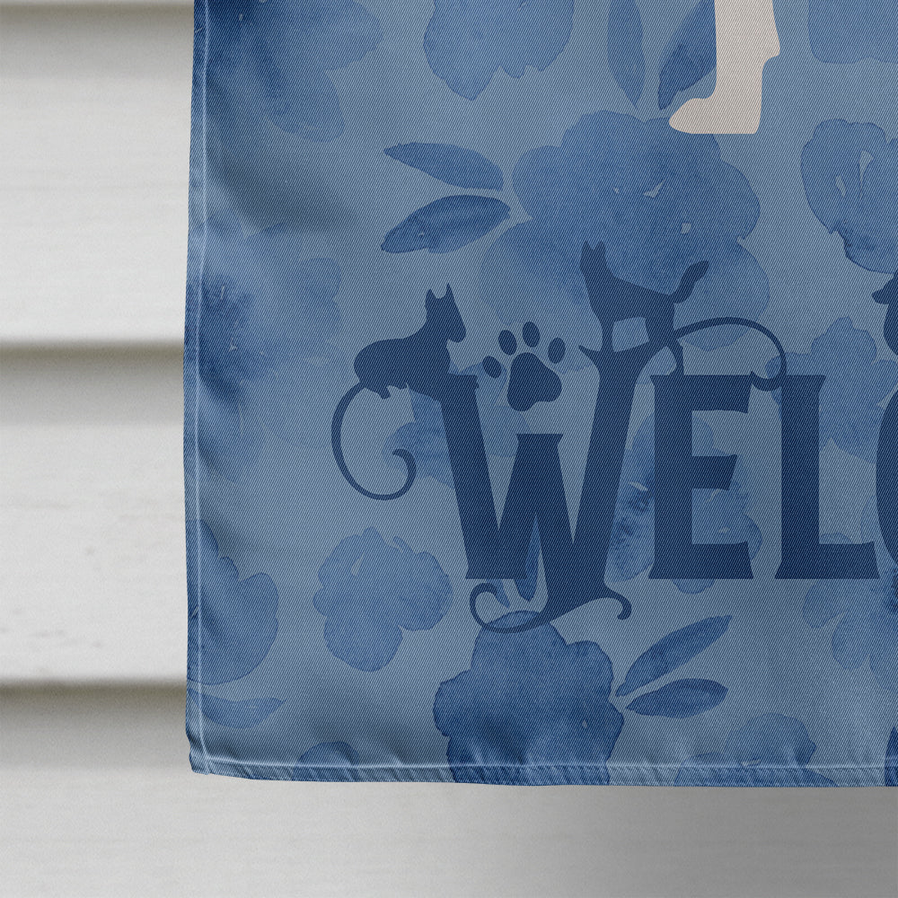 Staffordshire Bull Terrier Welcome House Flag 28x40 Porch Sleeve Pole Decorative Outside Yard Banner Artwork Wall Hanging, Polyester