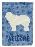 Komondor Welcome House Flag 28x40 Porch Sleeve Pole Decorative Outside Yard Banner Artwork Wall Hanging, Polyester