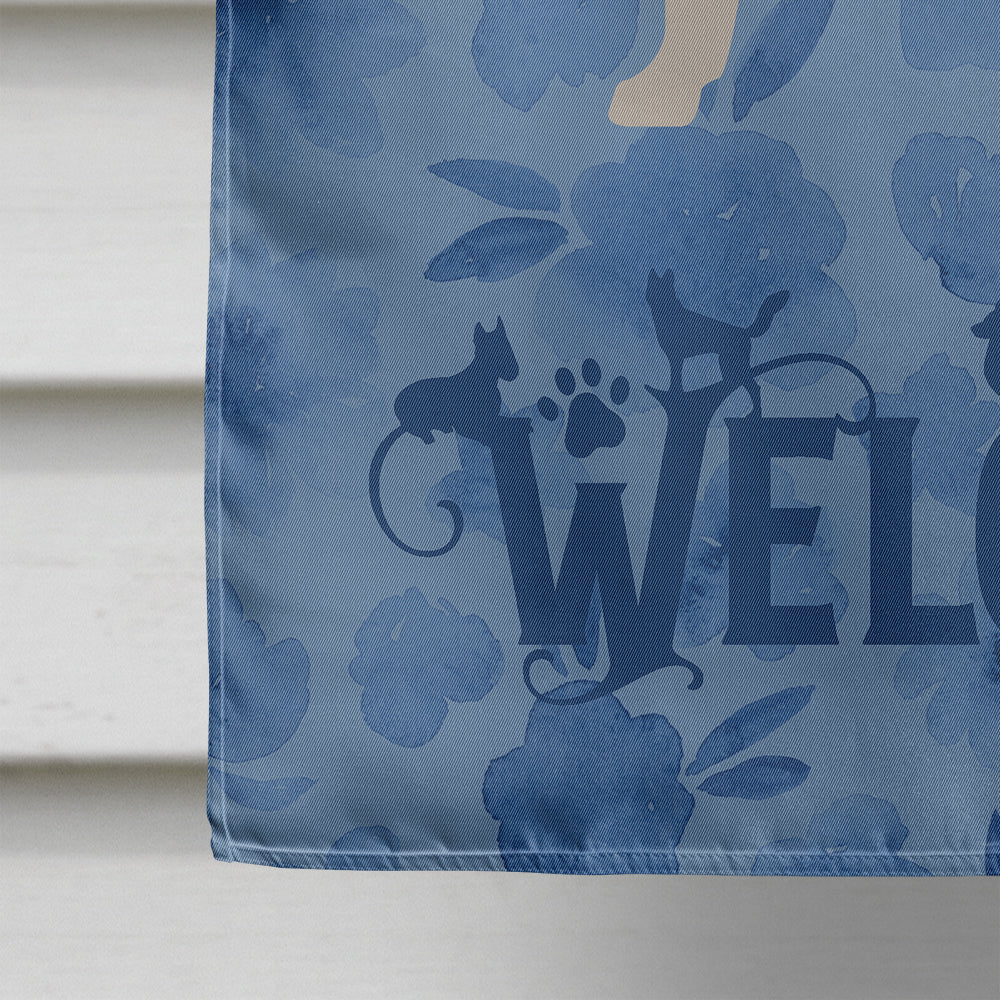 English Mastiff Welcome House Flag 28x40 Porch Sleeve Pole Decorative Outside Yard Banner Artwork Wall Hanging, Polyester