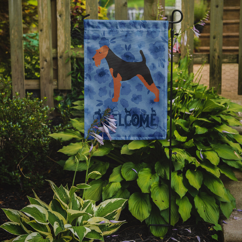 Airedale Terrier Welcome Garden Flag Mailbox Decorative Yard Banner Outside Patio Artwork for Flower Beds, Garden Size, Multicolor