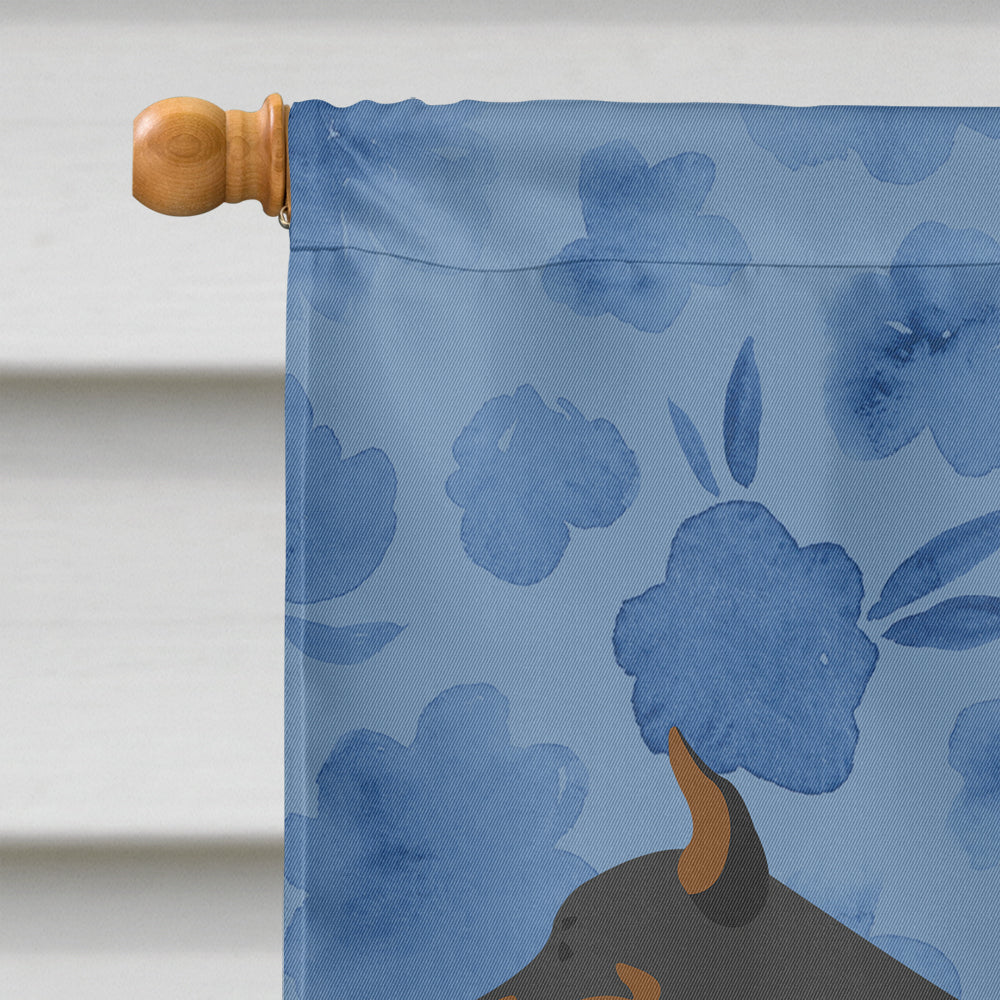 Doberman Pinscher Welcome House Flag 28x40 Porch Sleeve Pole Decorative Outside Yard Banner Artwork Wall Hanging, Polyester