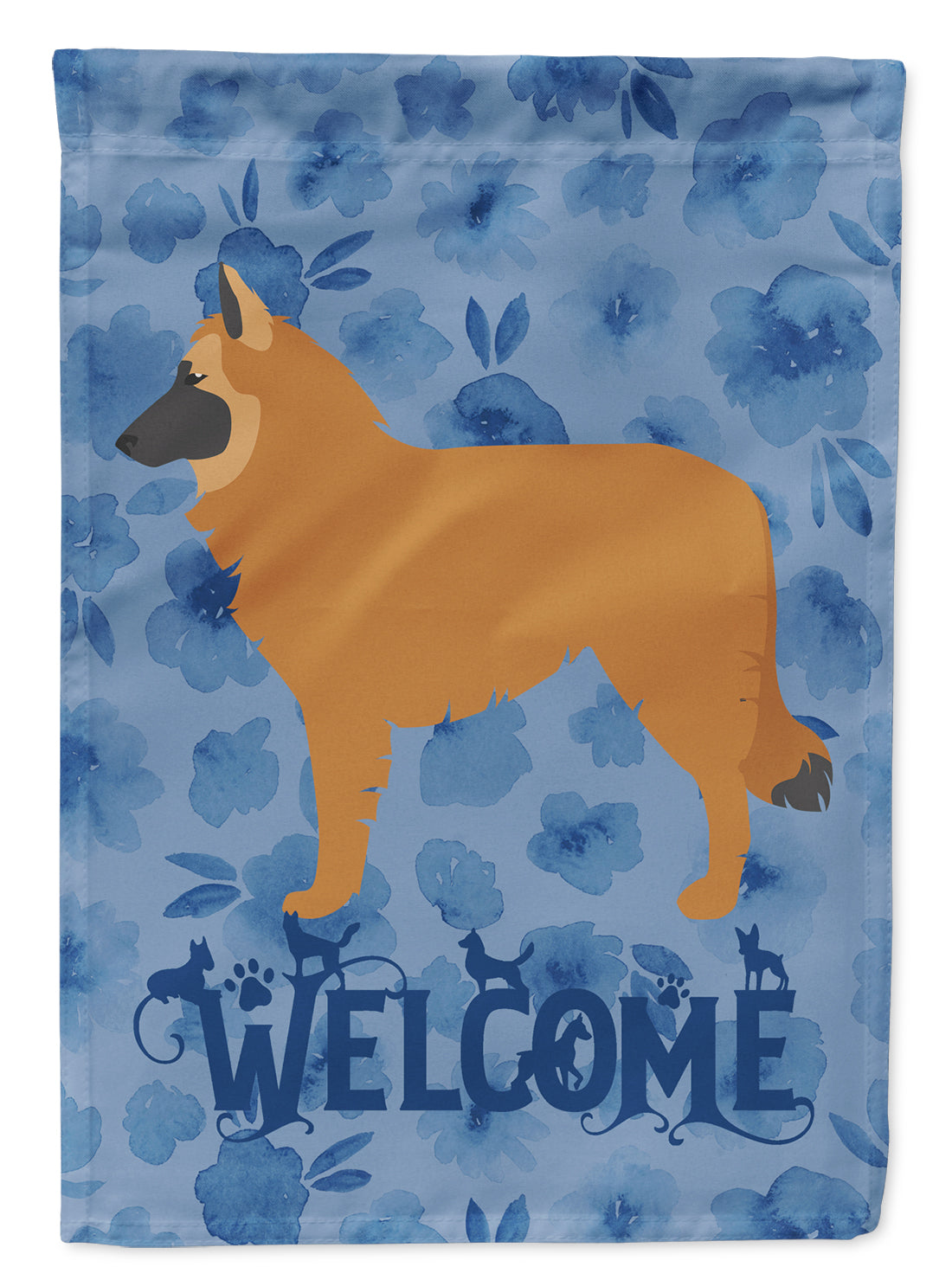 Belgian Shepherd Welcome House Flag 28x40 Porch Sleeve Pole Decorative Outside Yard Banner Artwork Wall Hanging, Polyester