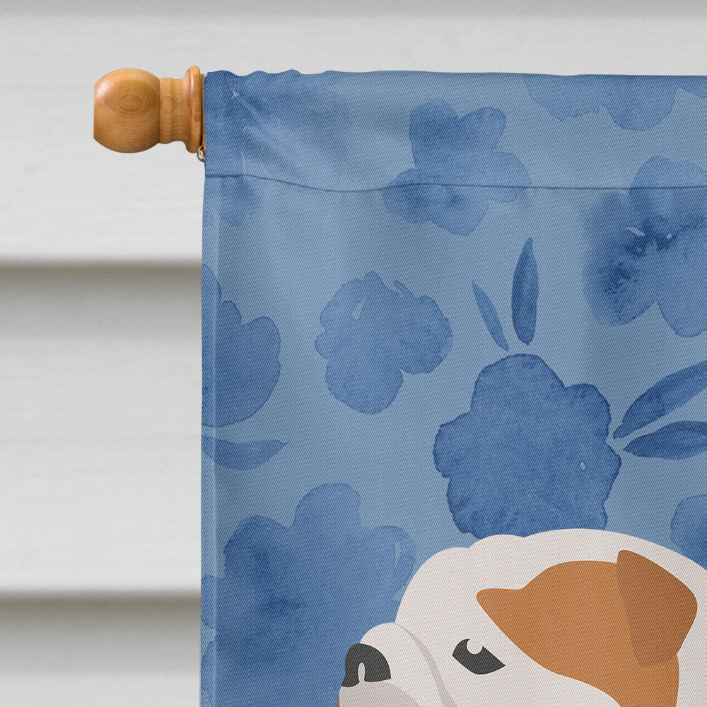 English Bulldog Welcome House Flag 28x40 Porch Sleeve Pole Decorative Outside Yard Banner Artwork Wall Hanging, Polyester