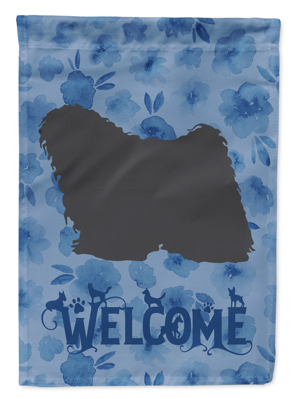 Puli Welcome House Flag 28x40 Porch Sleeve Pole Decorative Outside Yard Banner Artwork Wall Hanging, Polyester