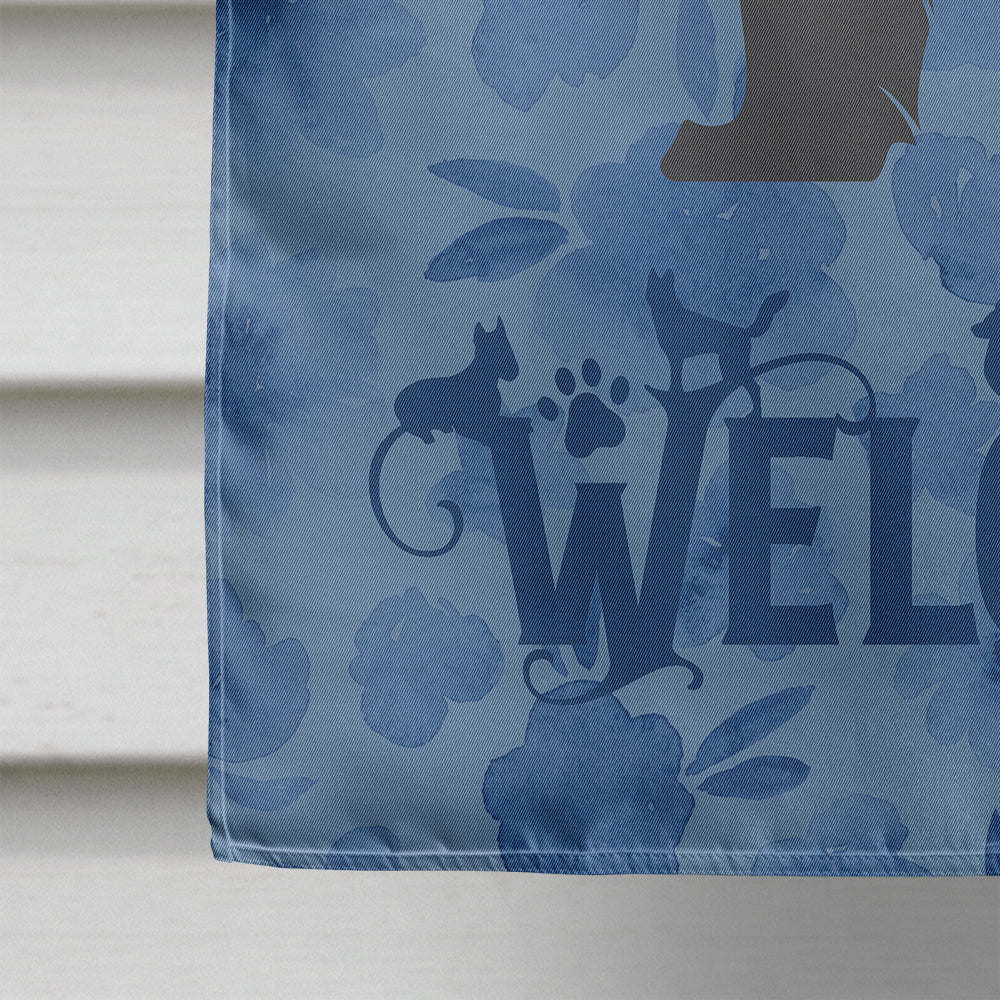 Newfoundland Welcome House Flag 28x40 Porch Sleeve Pole Decorative Outside Yard Banner Artwork Wall Hanging, Polyester
