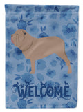 Neapolitan Mastiff Welcome House Flag 28x40 Porch Sleeve Pole Decorative Outside Yard Banner Artwork Wall Hanging, Polyester