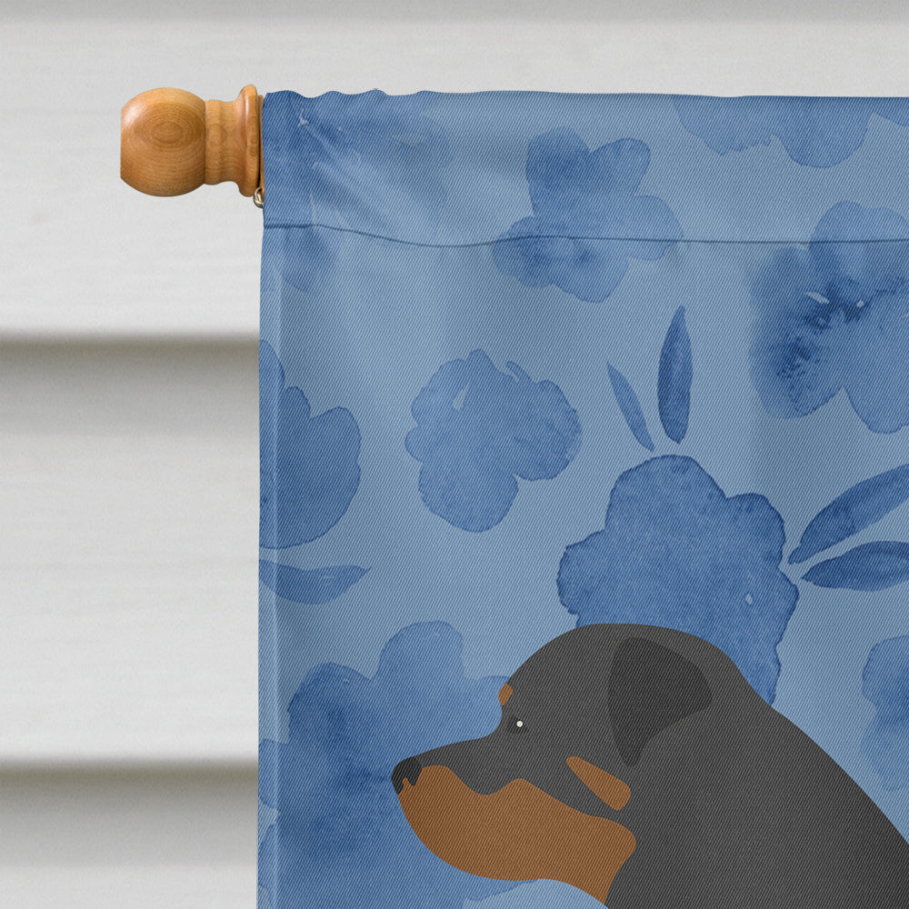 Rottweiler Welcome House Flag 28x40 Porch Sleeve Pole Decorative Outside Yard Banner Artwork Wall Hanging, Polyester