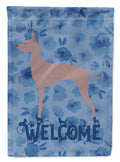 Dogo Argentino Welcome House Flag 28x40 Porch Sleeve Pole Decorative Outside Yard Banner Artwork Wall Hanging, Polyester