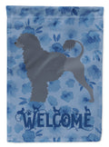 Portuguese Water Dog Welcome House Flag 28x40 Porch Sleeve Pole Decorative Outside Yard Banner Artwork Wall Hanging, Polyester