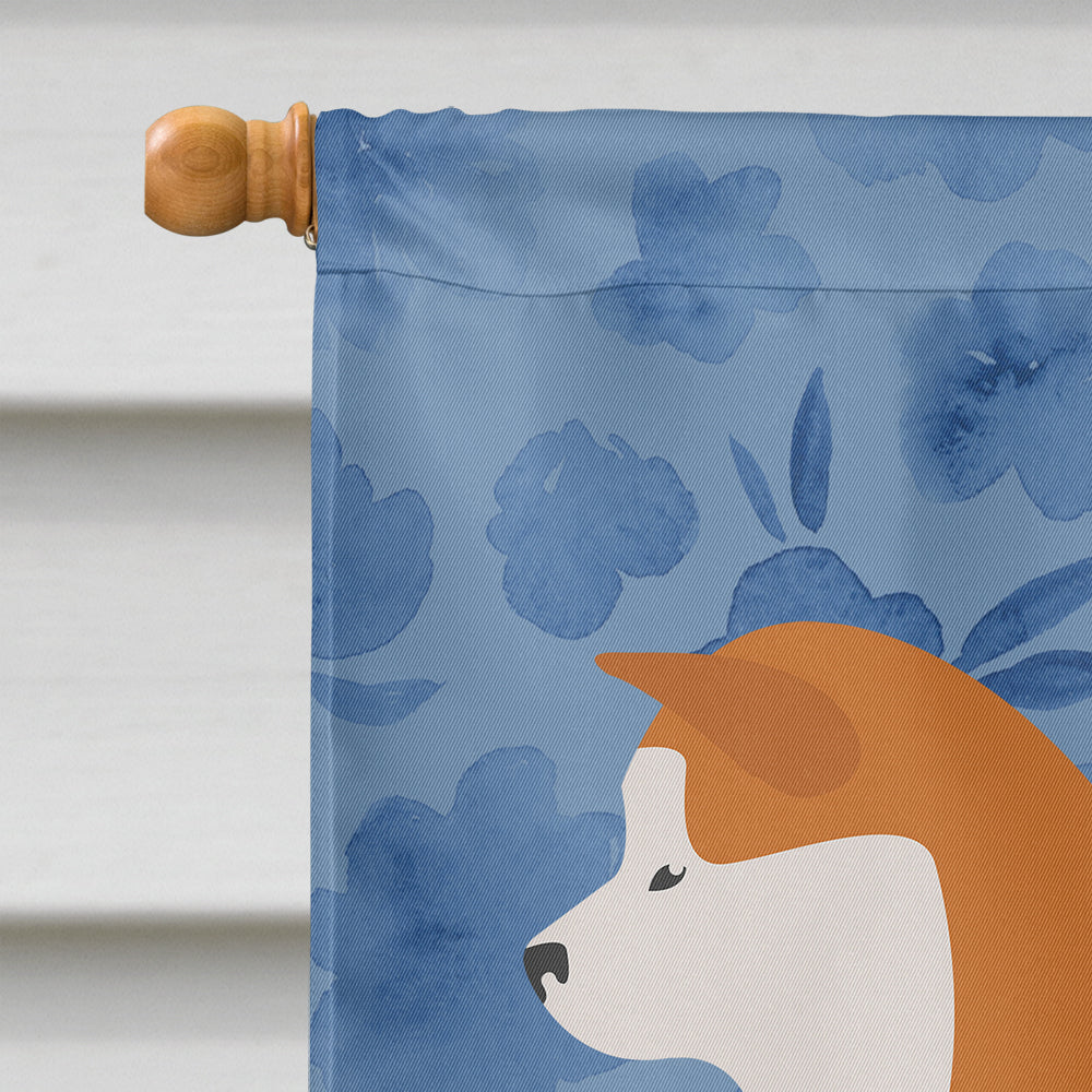 Akita Welcome House Flag 28x40 Porch Sleeve Pole Decorative Outside Yard Banner Artwork Wall Hanging, Polyester