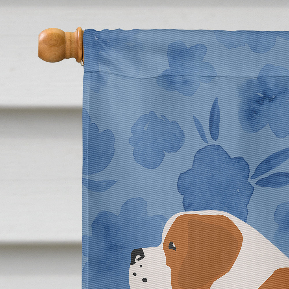 Saint Bernard Welcome House Flag 28x40 Porch Sleeve Pole Decorative Outside Yard Banner Artwork Wall Hanging, Polyester