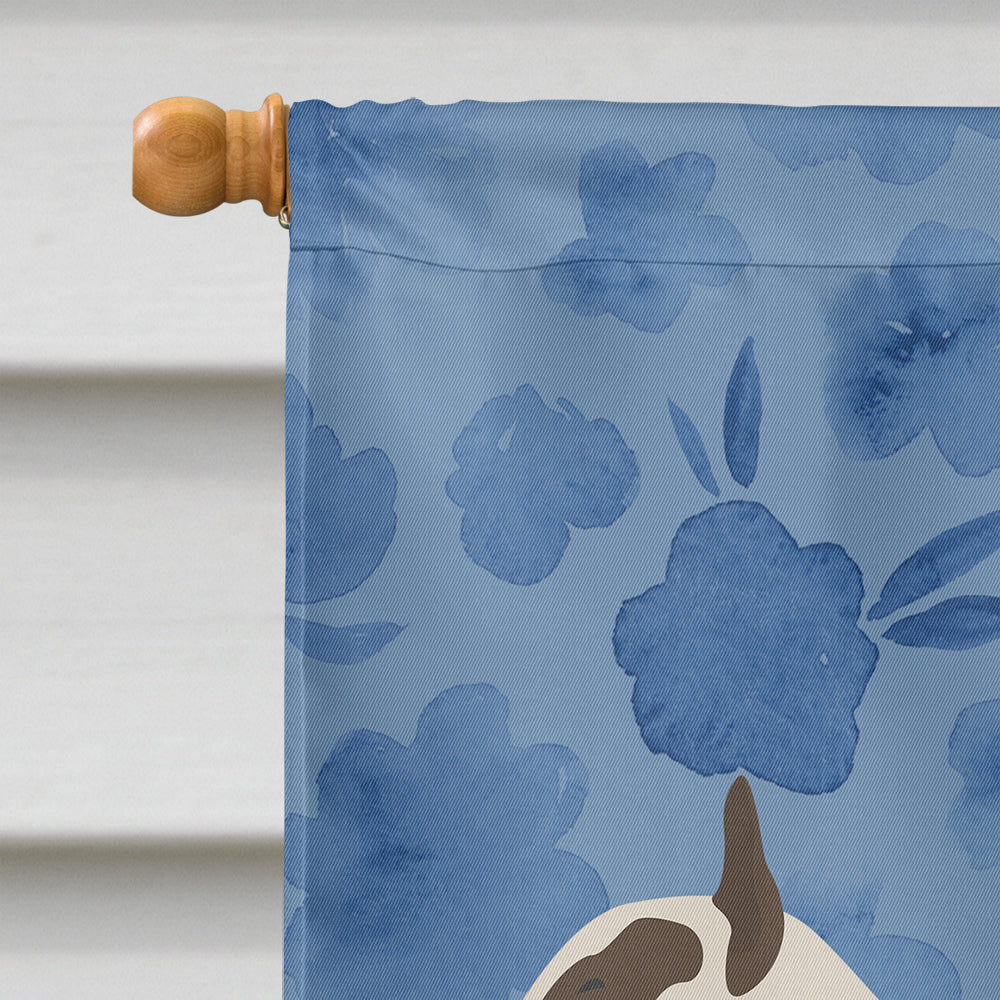 Bull Terrier Welcome House Flag 28x40 Porch Sleeve Pole Decorative Outside Yard Banner Artwork Wall Hanging, Polyester
