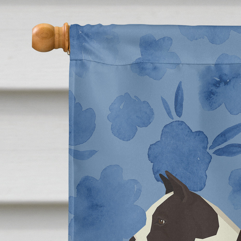 American Staffordshire Terrier Welcome House Flag 28x40 Porch Sleeve Pole Decorative Outside Yard Banner Artwork Wall Hanging, Polyester