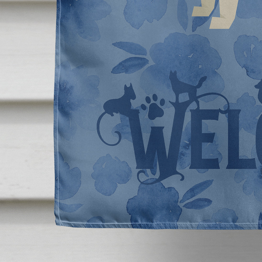 Australian Shepherd Welcome House Flag 28x40 Porch Sleeve Pole Decorative Outside Yard Banner Artwork Wall Hanging, Polyester