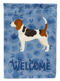 Beagle Welcome House Flag 28x40 Porch Sleeve Pole Decorative Outside Yard Banner Artwork Wall Hanging, Polyester