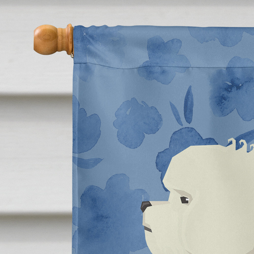 Bichon Frise Welcome House Flag 28x40 Porch Sleeve Pole Decorative Outside Yard Banner Artwork Wall Hanging, Polyester