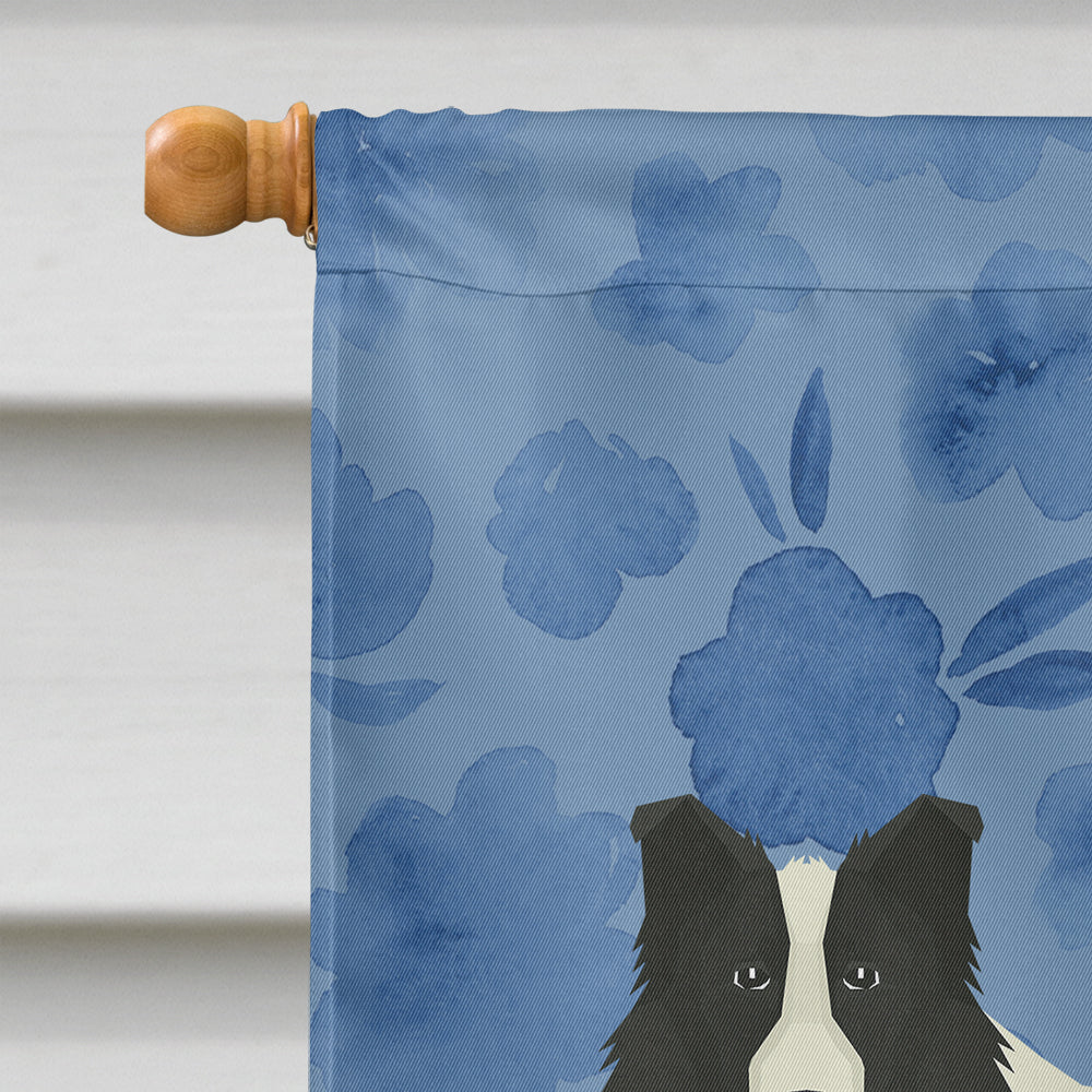 Border Collie Welcome House Flag 28x40 Porch Sleeve Pole Decorative Outside Yard Banner Artwork Wall Hanging, Polyester