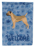 Border Terrier Welcome House Flag 28x40 Porch Sleeve Pole Decorative Outside Yard Banner Artwork Wall Hanging, Polyester