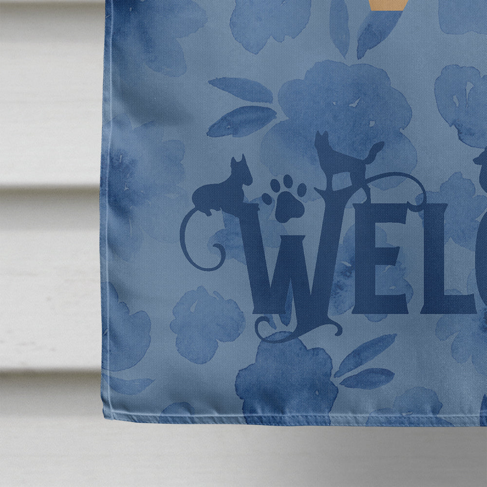 Border Terrier Welcome House Flag 28x40 Porch Sleeve Pole Decorative Outside Yard Banner Artwork Wall Hanging, Polyester